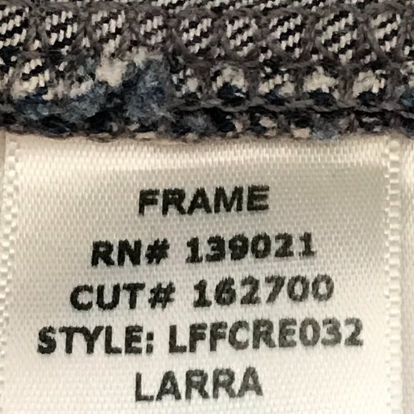 Frame Le Flare De Francoise Flare Jeans Women 32 Blue Mid Rise Raw Hem Preppy - Picture 13 of 15